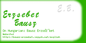 erzsebet bausz business card